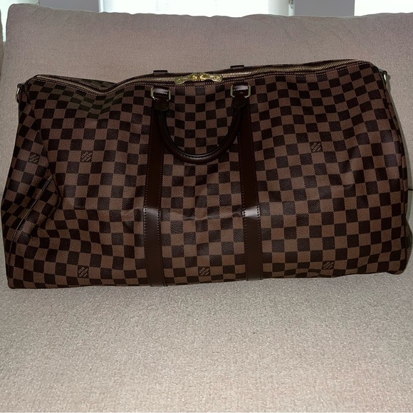 LIKE NEW Louis Vuitton ♡ Keepall Bandoulière 55 Damier Ebene Duffle - Picture 3 of 16